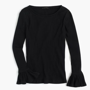 J. Crew Ribbed Bell-Sleeve Top